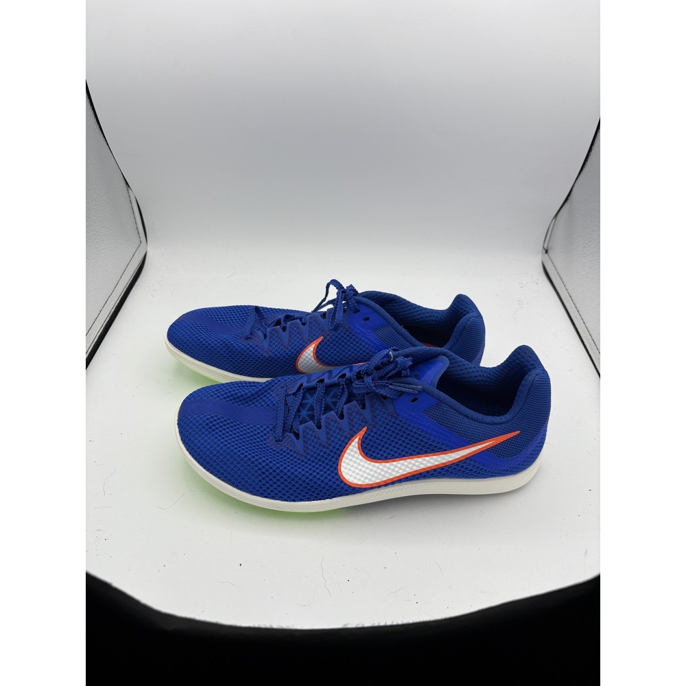 Nike Rival Distance Shoes Mens Size 9.5 Blue Track Racing Spikes Mesh Running